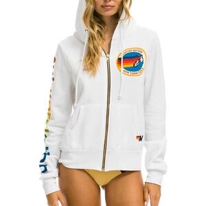 Aviator Nation Venice Surf Zip Hoodie Sweatshirt